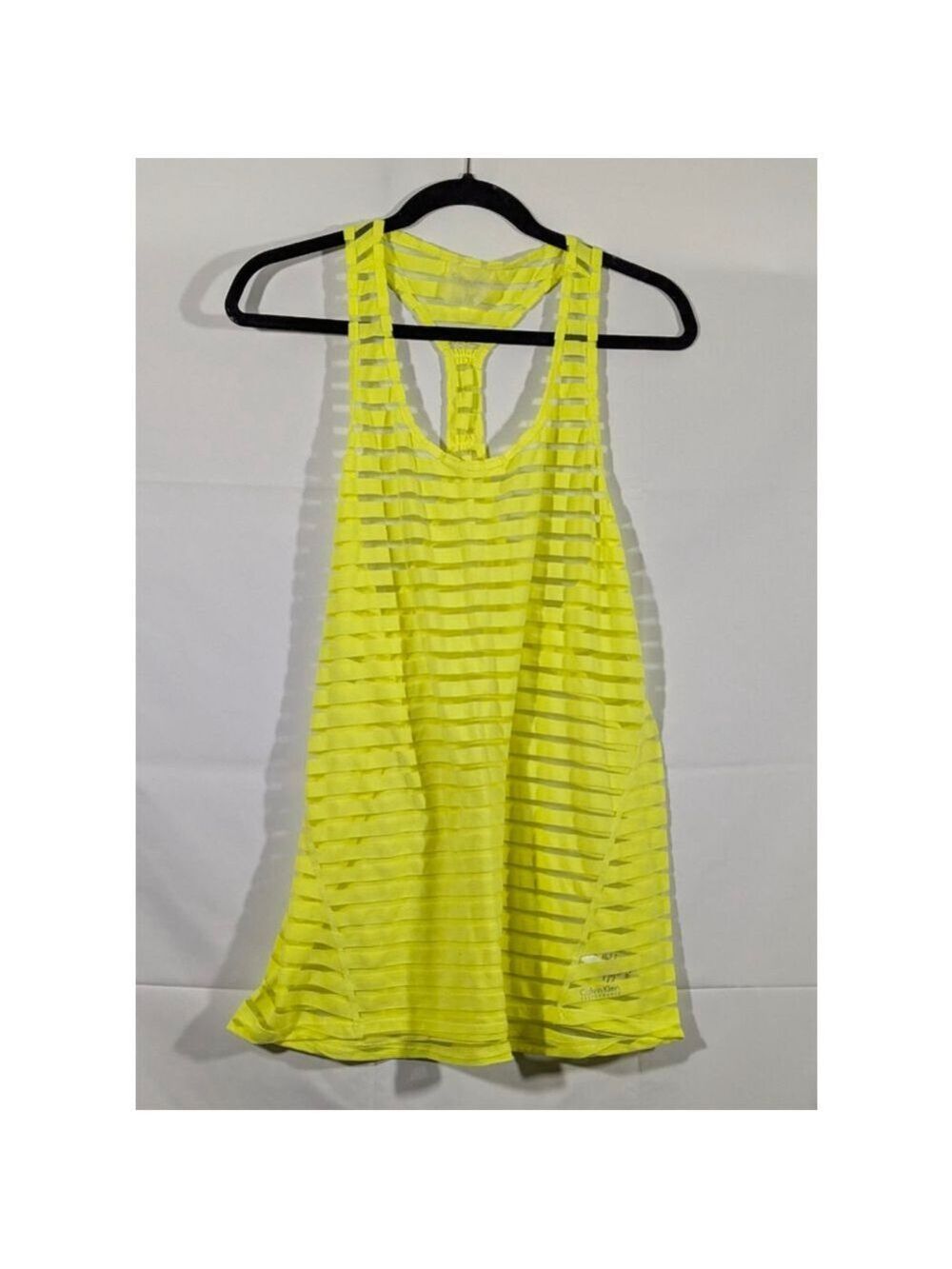 Calvin Klein Performance Neon Yellow Quick Dry Racerback Tank L